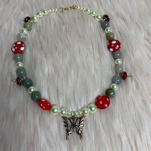 Mushroom flutter Necklace
